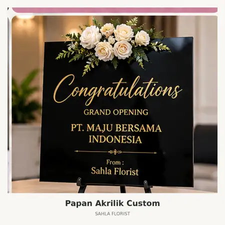 Papan Bunga Akrilik Wakatobi